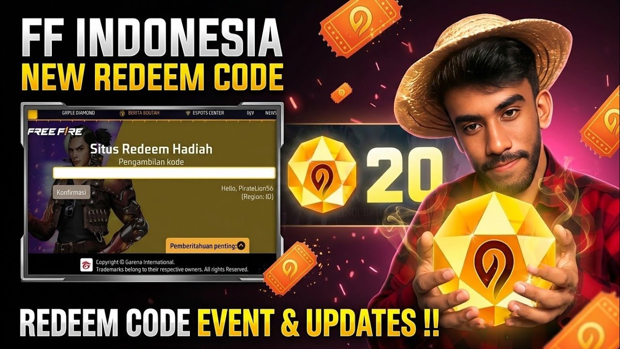 FF Indonesia Server Redeem Code Today