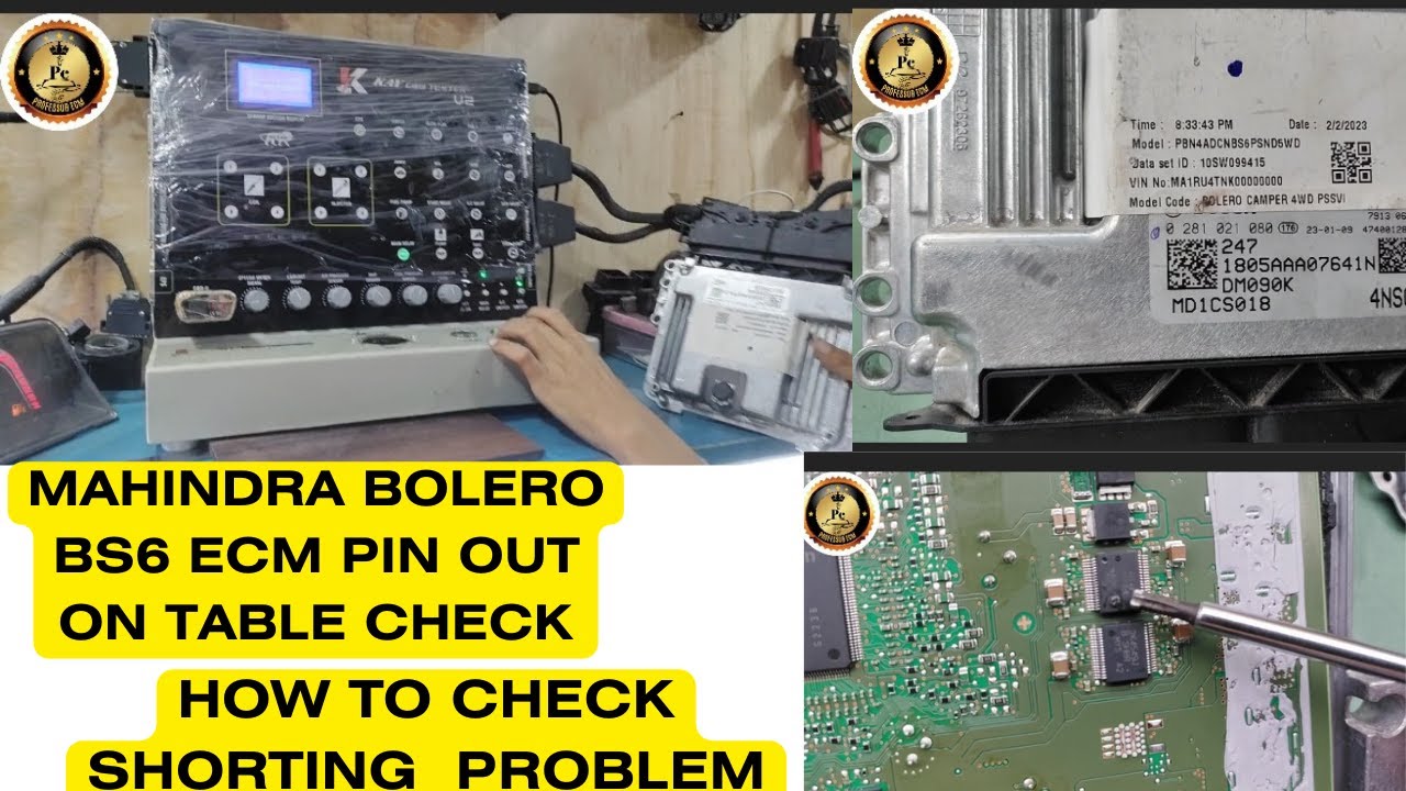 MAHINDRA BOLERO BS6 ECM PIN OUT ON TABLE CHECK & SHORTING PROBLEM SOLVED..
