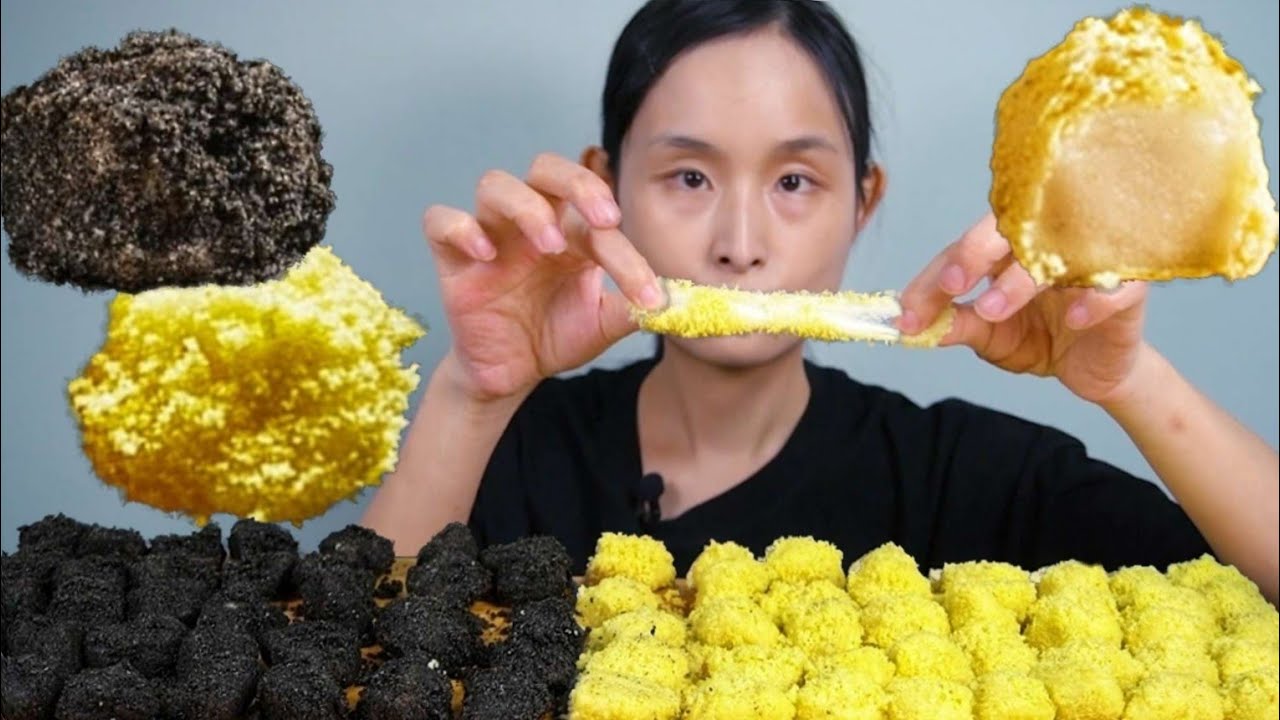 복화당 쌀로만든 흑임자 카스테라 인절미떡 먹방