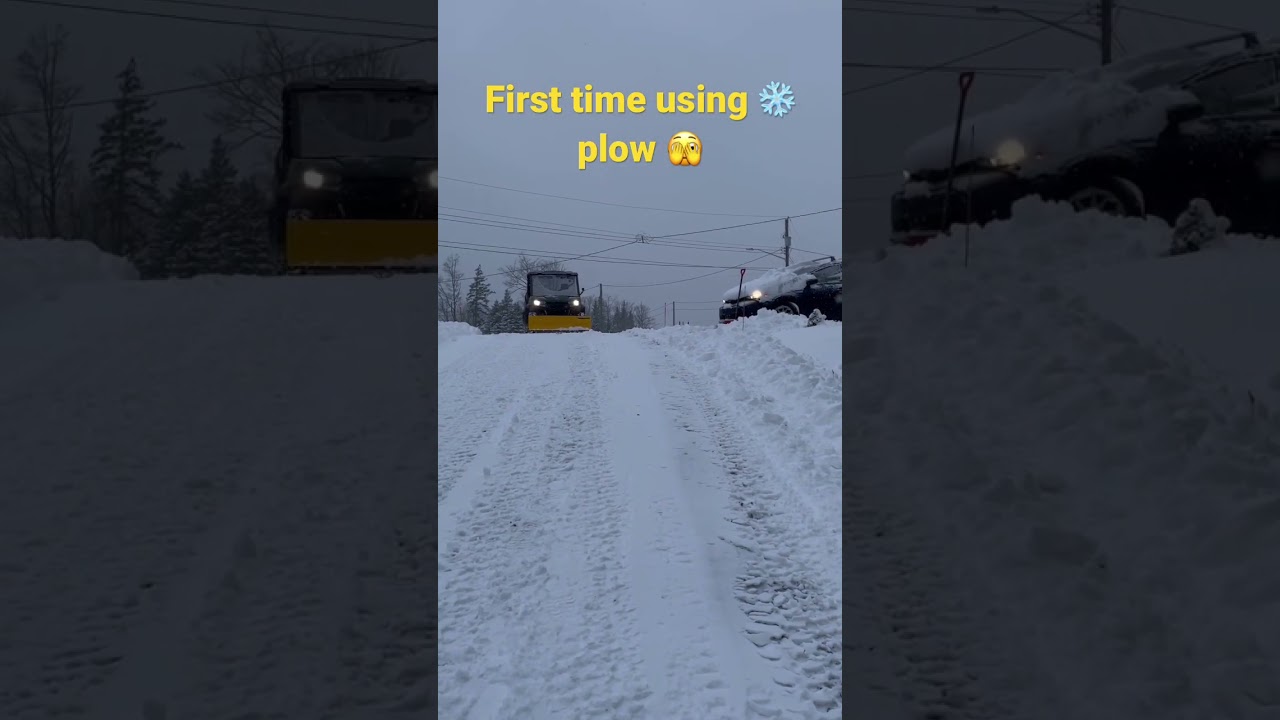 Finally got to use the snow plow on the can-am defender this season #avoidingchores #canam #canada