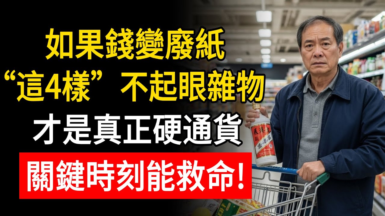 如果台幣變廢紙，什麼東西最值錢？不是黃金！這4樣「不起眼雜物」才是亂世硬通貨！家裡多囤一點，關鍵時刻能換一袋米，救全家一命！#生活智慧 #養老生活 #養老金 #中老年