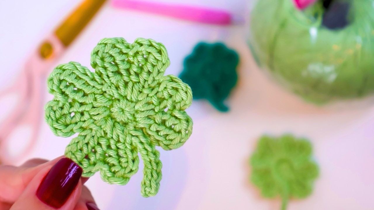 Learn to Crochet the PERFECT Four-Leaf Clover