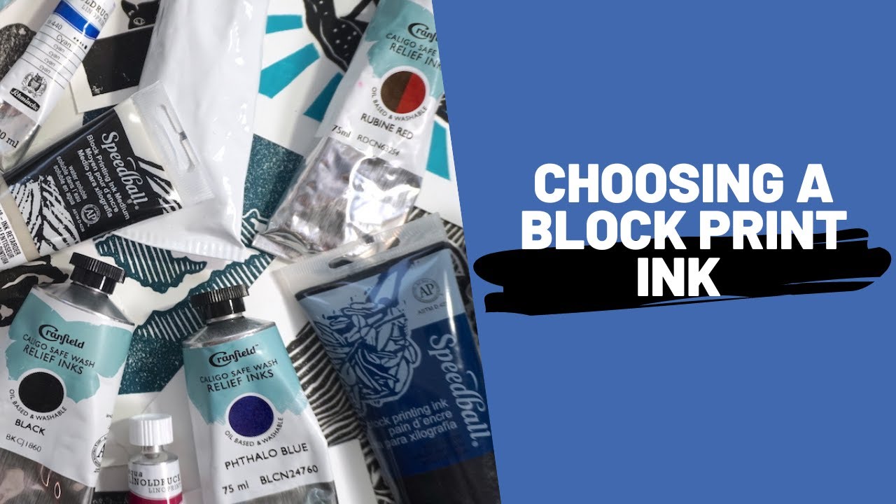 A close look at water and oil based block print inks