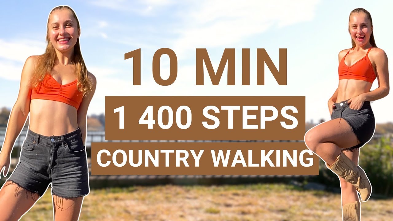 10 MIN 1400 STEPS WORKOUT | country walking dance workout, no jumps, no squats, Thanksgiving Special