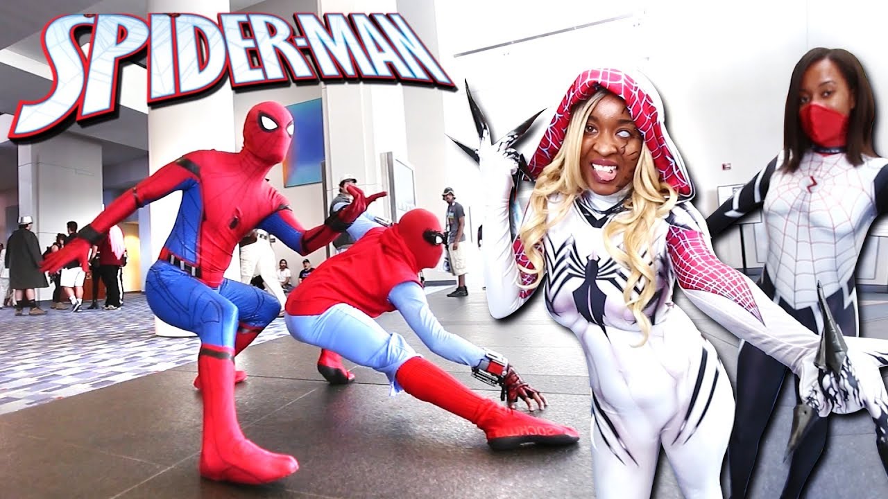 SPIDER-MAN SPIDERVERSE, SILK, SPIDER-GWEN VS Comic Con OTAKON 2018