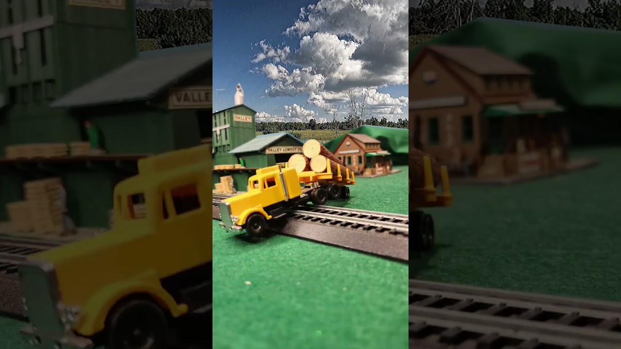Stop Motion Model Train Vs Semi Truck Part 3#modeltrains #stopmotion #toys