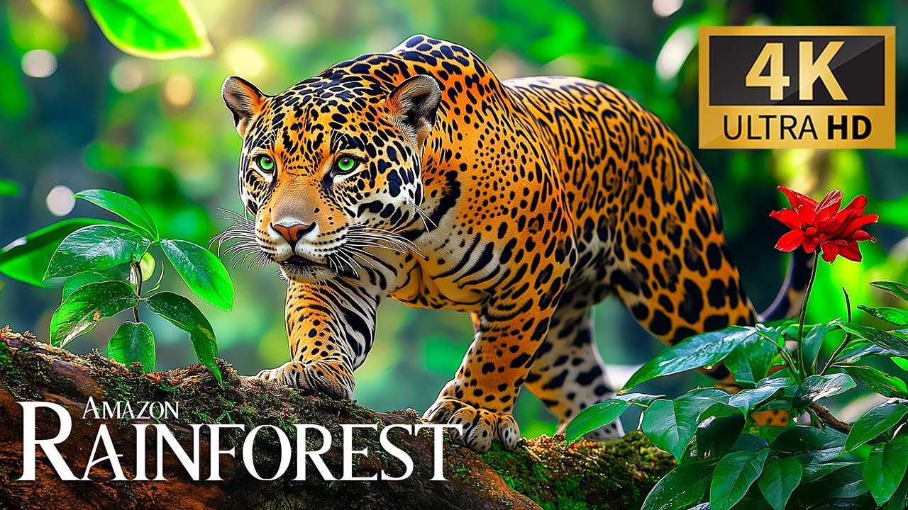 Amazon Rainforest Animals 8K 🐾 Discovery Relaxation Wonderful Wild with Nature Sounds & Calm Piano