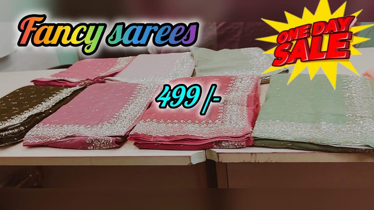 FANCY FULL STONE  WORK SAREE OFFER PRICE ‼️ JUST 499/- 