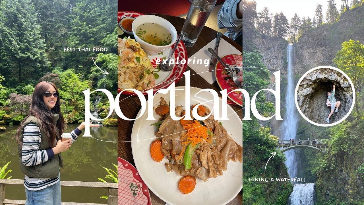 VLOG) What To Do & Eat in Portland🍃 Multnomah Falls, Washington Park, Oregon Zoo🦒, Powell's Books📚!