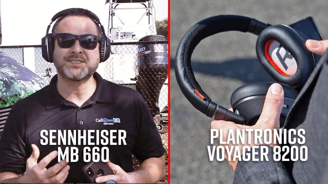 Sennheiser MB 660 and Plantronics Voyager 8200 - Mic Test!