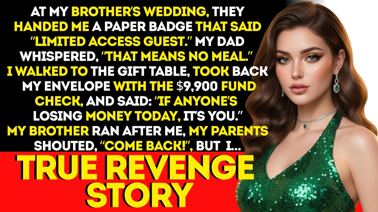 My family mocked: 'limited access guest' at brother’s wedding then I revealed my million-dollar gift