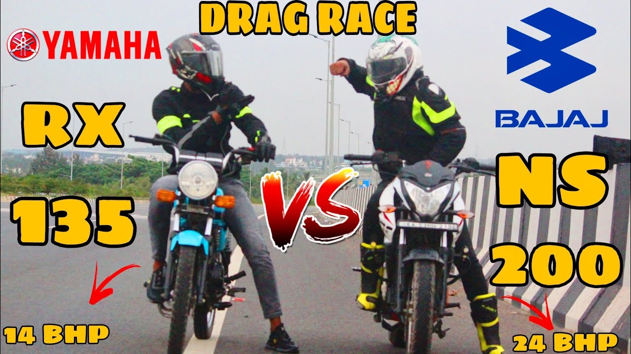 YAMAHA RX 135 VS BAJAJ PULSER NS 200🔥 ( DRAG RACE ) 😨