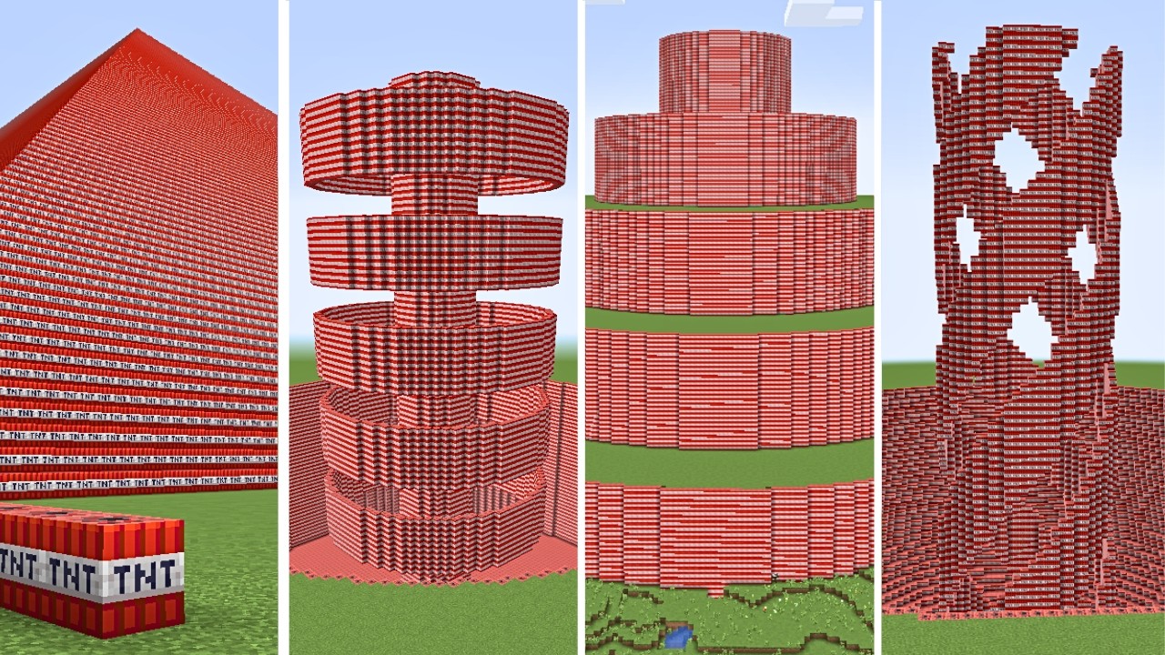 every minecraft tnt experiment in one video part 2