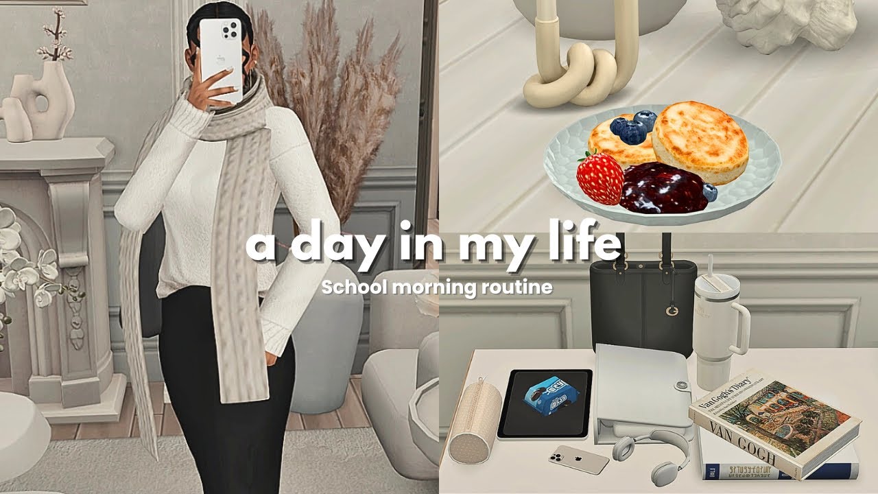 Romanticizing my morning routine | Sims 4 vlog