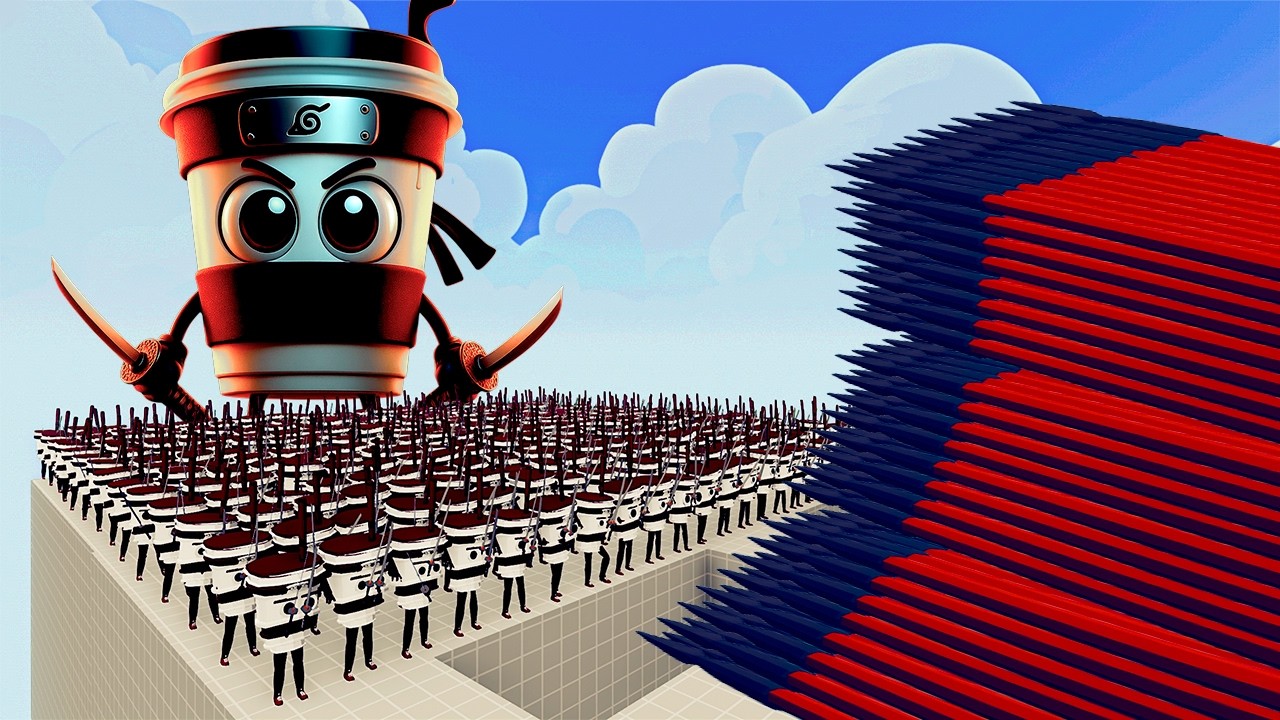 100x CAPPUCCINO ASSASINO + 1x GIANT vs 3x EVERY GOD   Totally Accurate Battle Simulator TABS