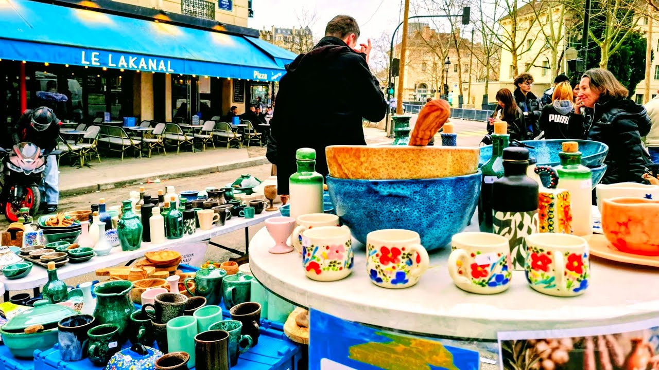 Paris France🇨🇵GRANDE Vente de rue🏺ANTIQUITÉS old Things🪞FLEA MARKET SECOND-HAND🪑 Vide-greniers🛍4KHDR