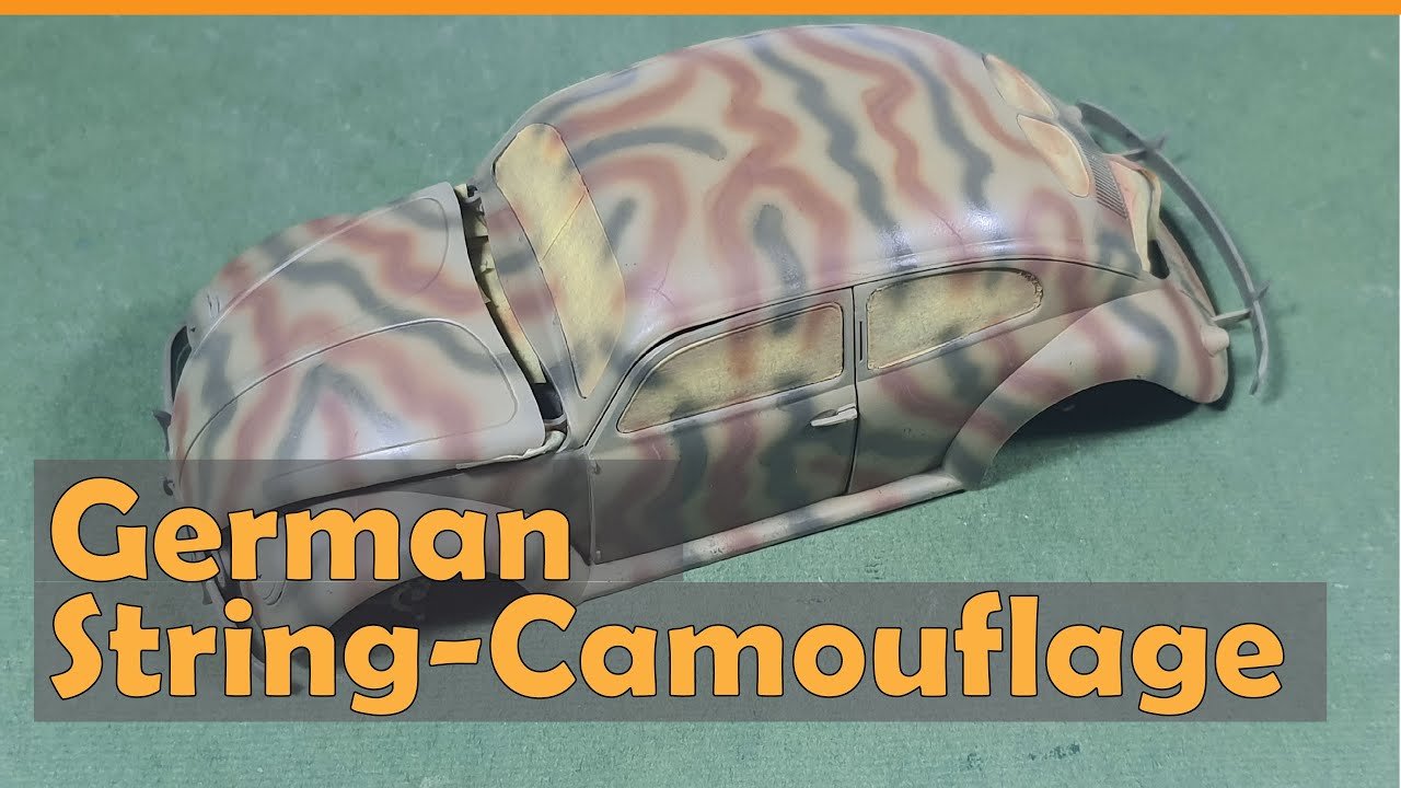 German VW Beetle: WW2 German 'string' camo