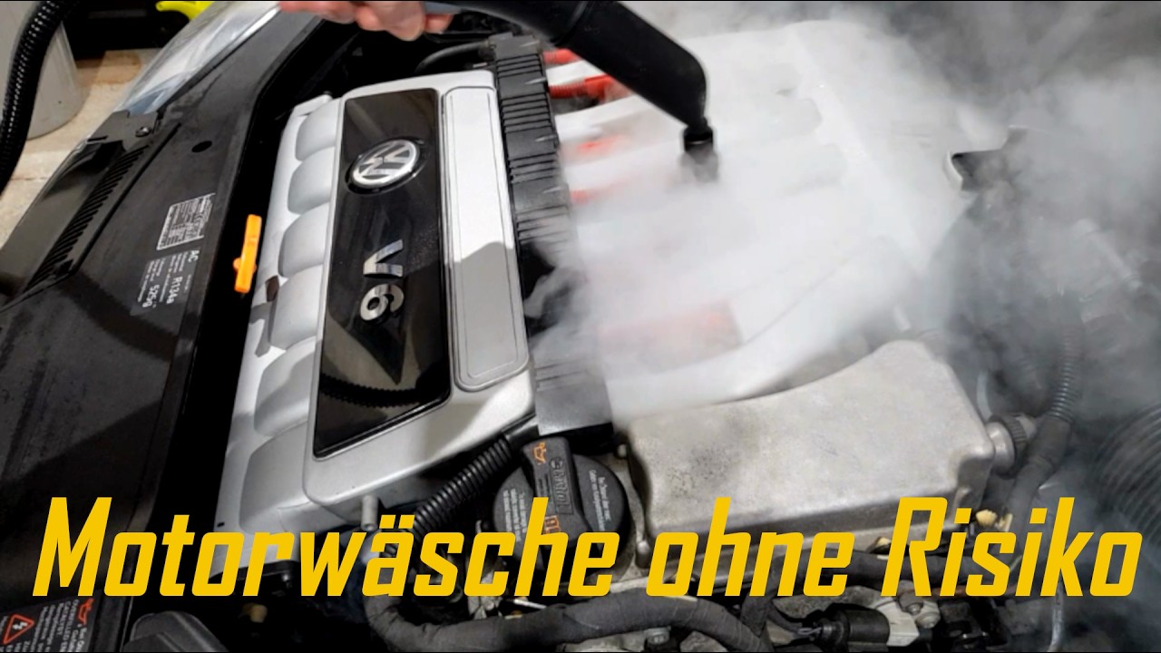 Motorraum reinigen mit Heißdampf