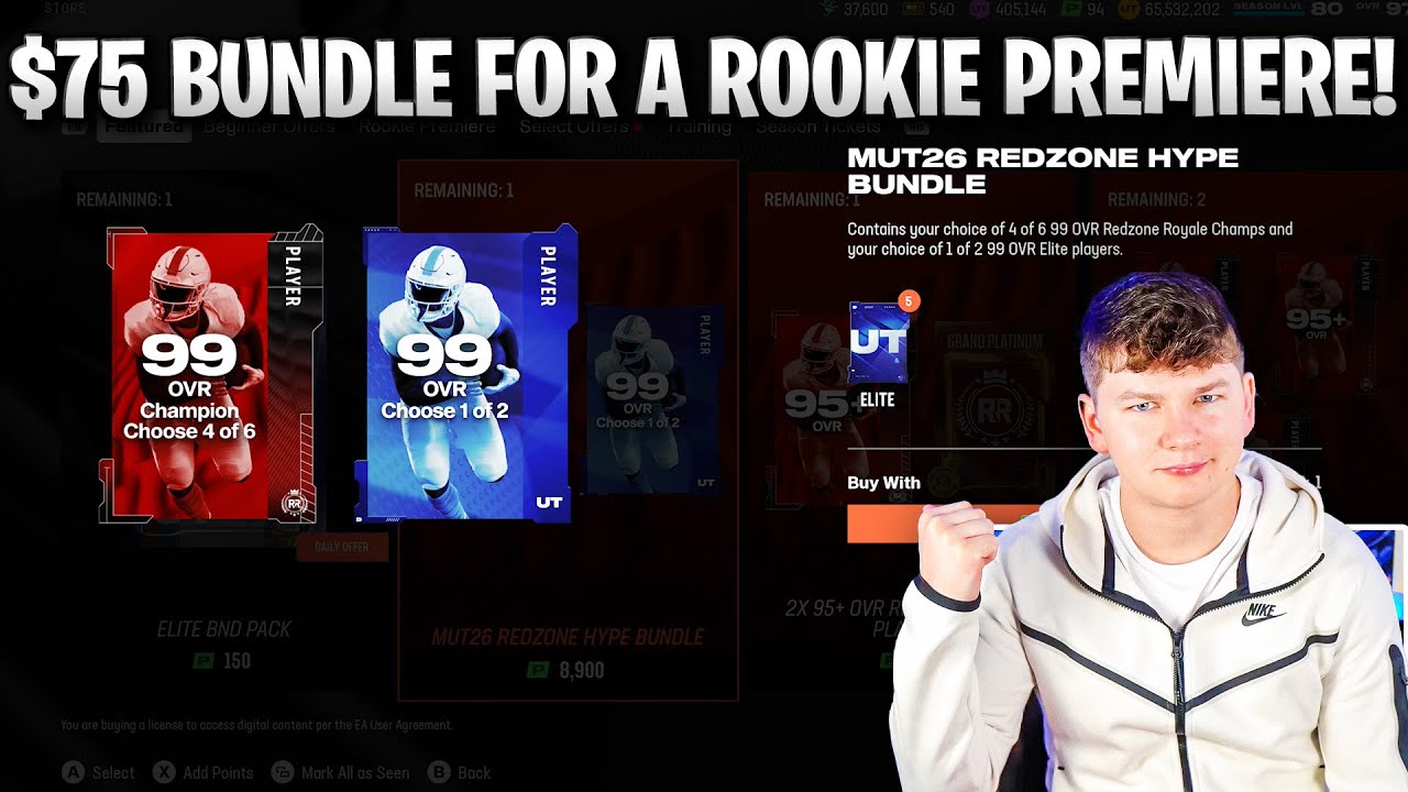 $75 BUNDLE FOR A ROOKIE PREMIERE! REDZONE ROYALE PART 2!