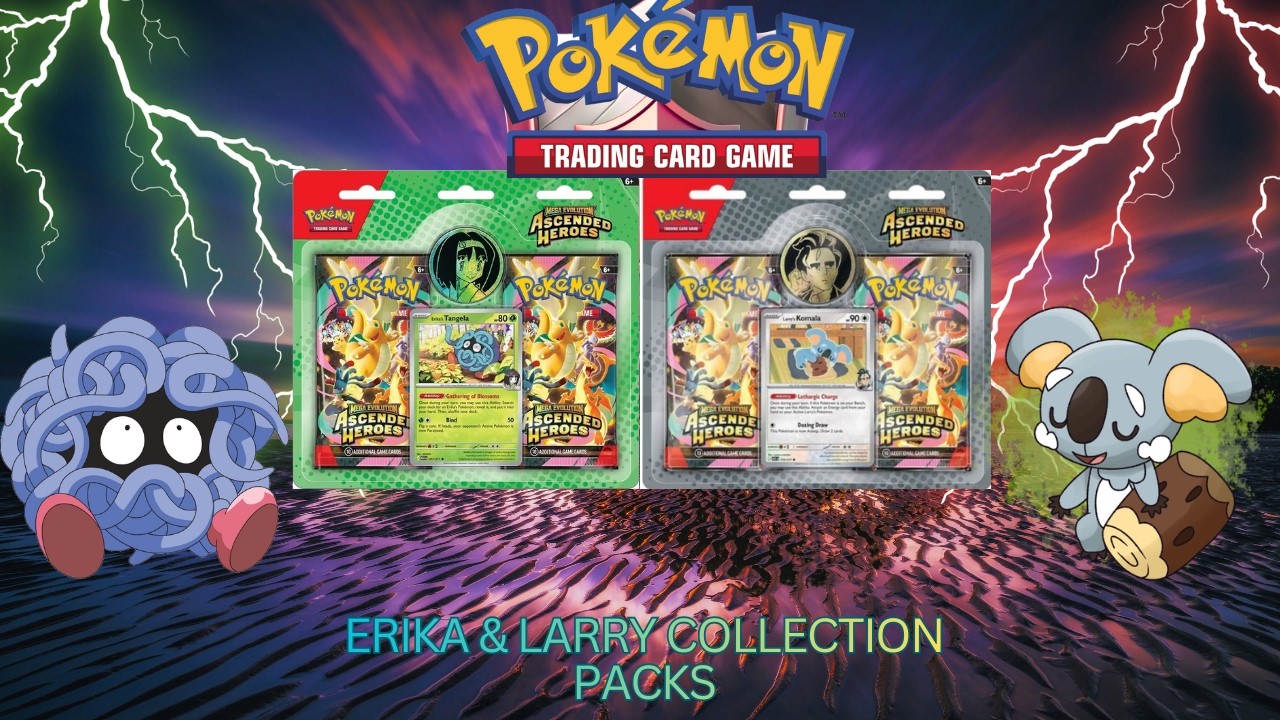 🌿🔥 Opening Pokémon TCG: Mega Evolution – Ascended Heroes | Erika & Larry Collection Boxes! 🔥🌿