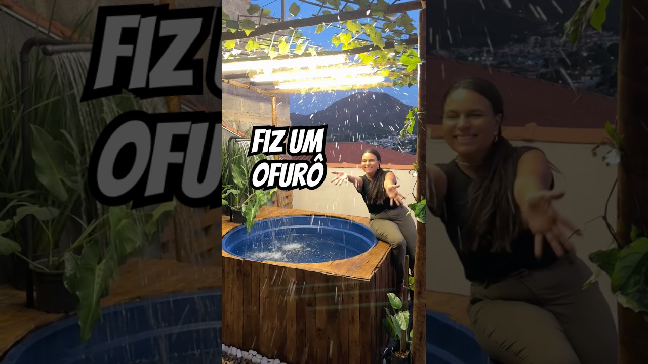 Fiz um ofur&ocirc; com caixa d &aacute;gua, piscina com caixa d&rsquo;&aacute;gua, deck com Pallets fa&ccedil;a vc mesmo #diy #eufiz
