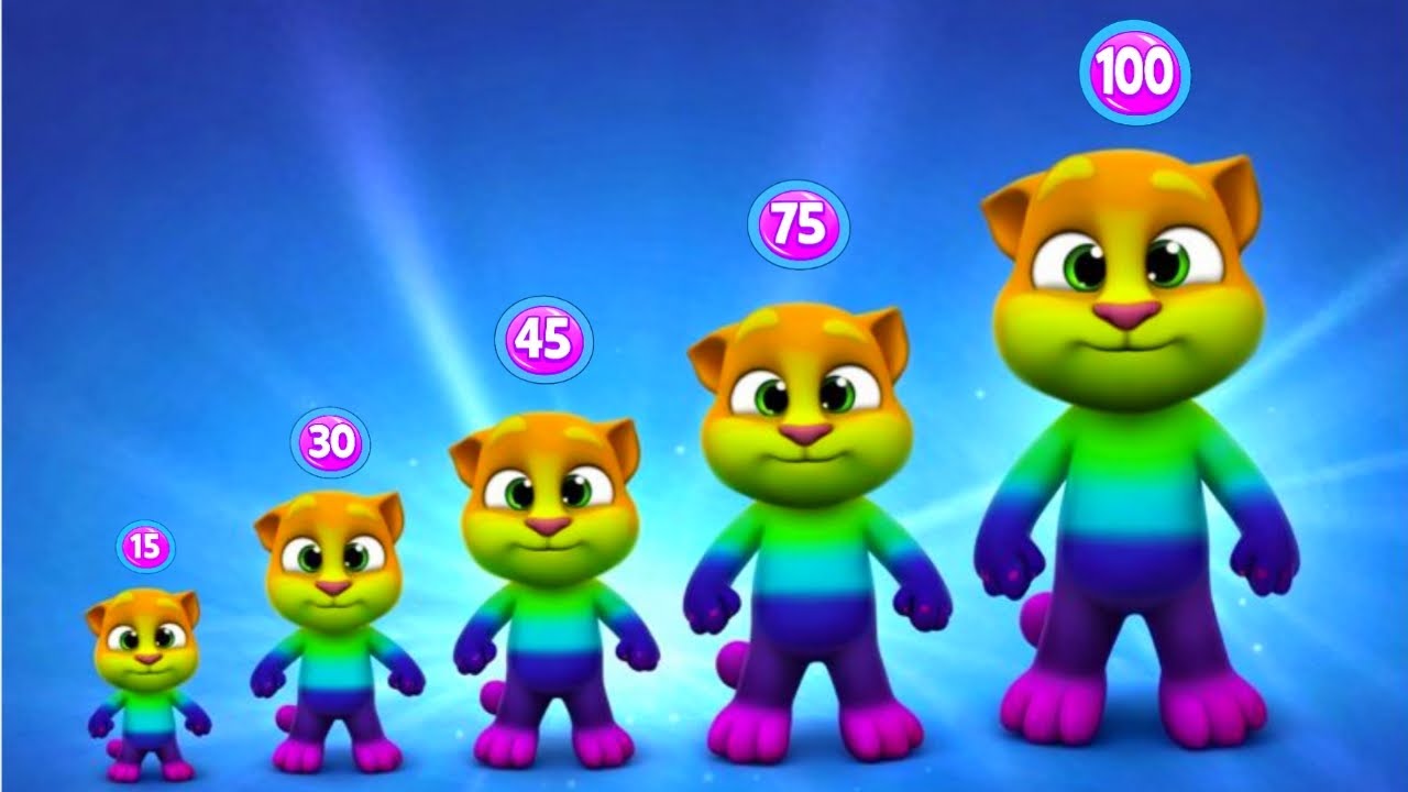 Happy Birthday Level 5 vs Level 15 vs Level 25 vs Level 35 vs Level 45 vs Level 50 Talking Tom 2 🧀🧀🧀