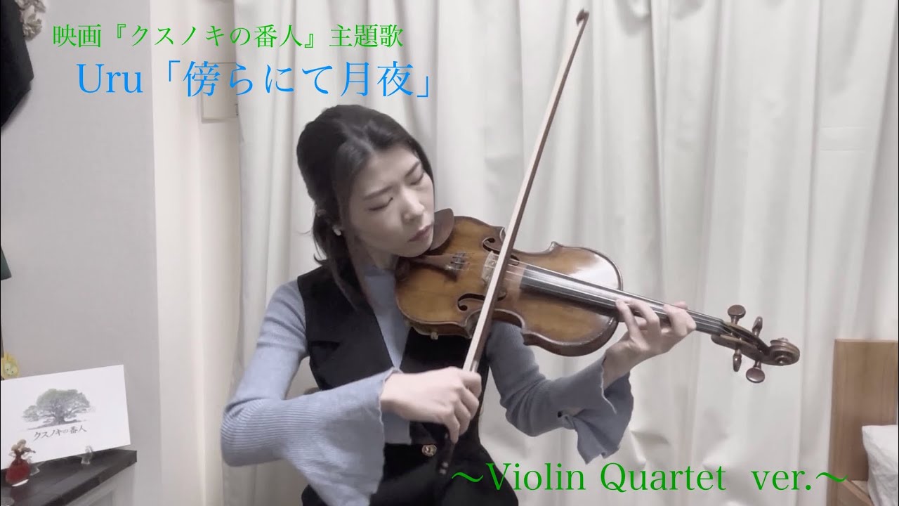 映画【クスノキの番人】主題歌 Uru『傍らにて月夜』弾いてみた(Violin cover)