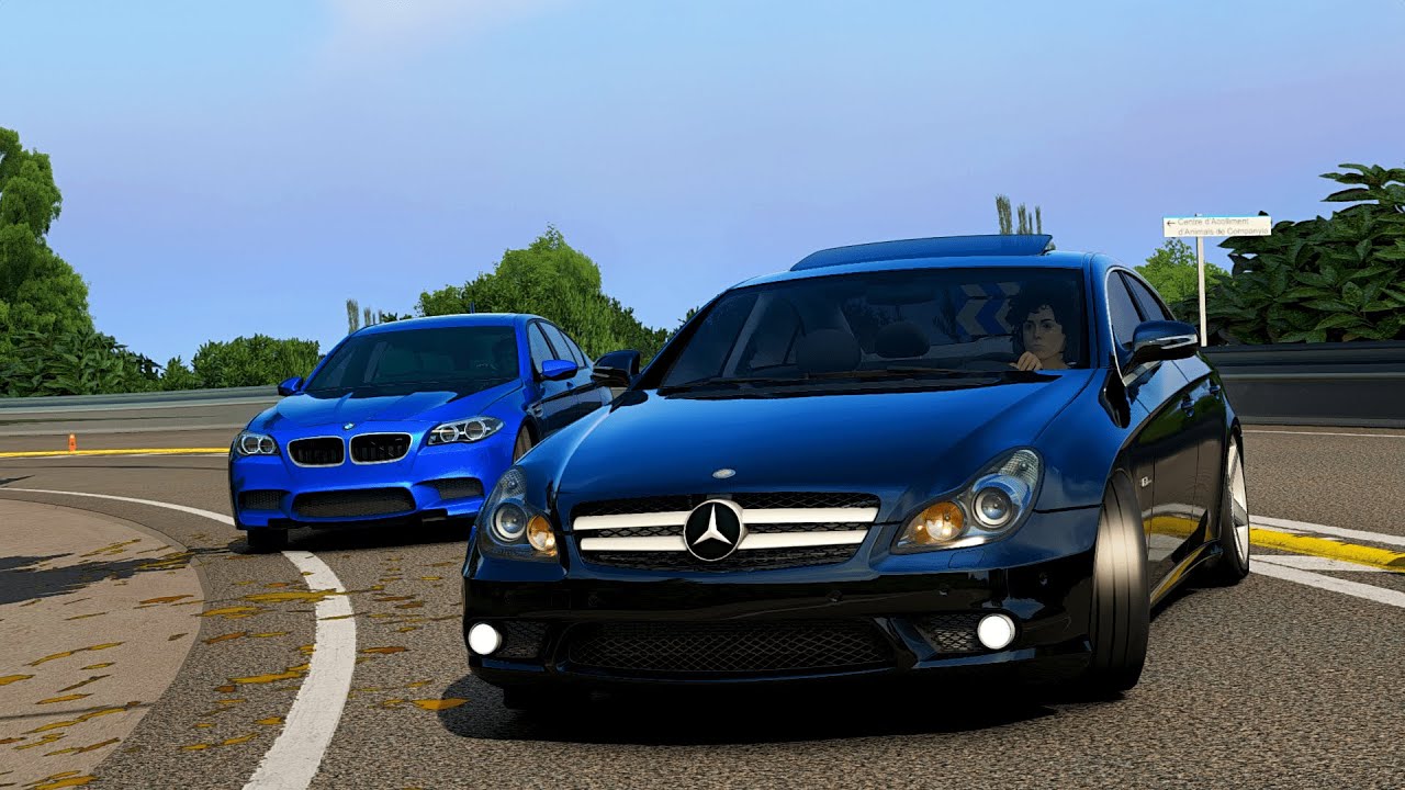 M5 F10 & CLS63 AMG | ДРИФТ И ШАШКИ В СОЧИ | ASSETTO CORSA