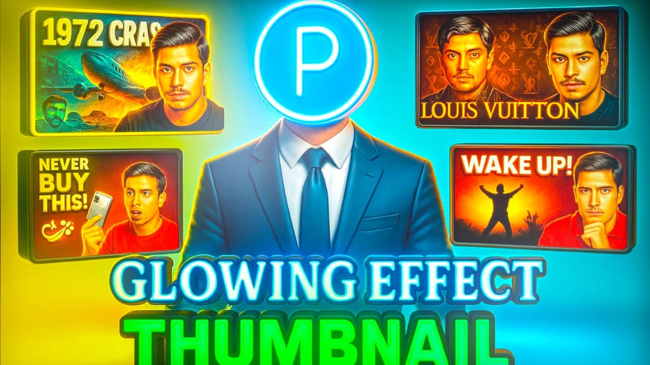 How to make glowing thumbnail | Attractive thumbnail for youtube