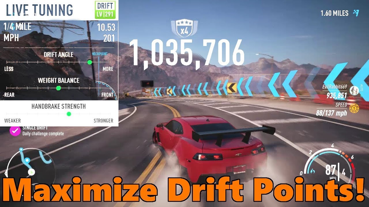 Need For Speed Payback, HOW TO: Maximize Drift Score + 1,000,000 Point Run!