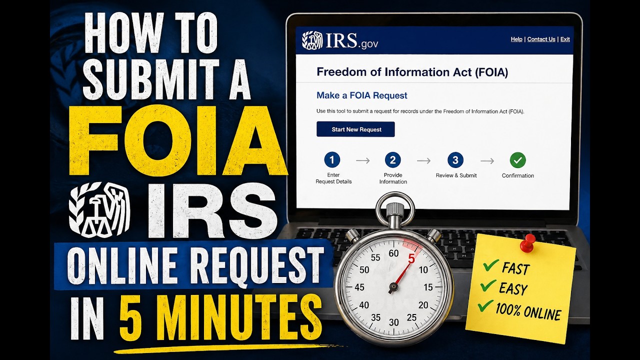 Закон о свободе информации: Отправьте запрос в Налоговое управление США (IRS) в соответствии с За...