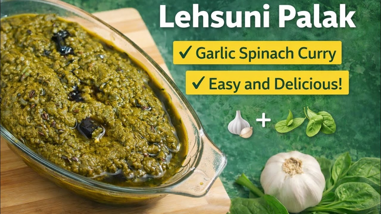 Lehsuni Palak Recipe | Healthy Garlic Spinach in 10 Minutes