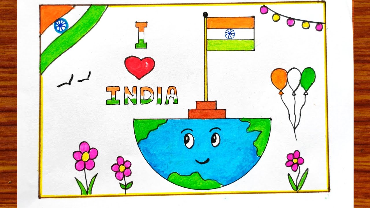 Indian National Flag easy | Independence Day Special National Flag | Love India flag drawing