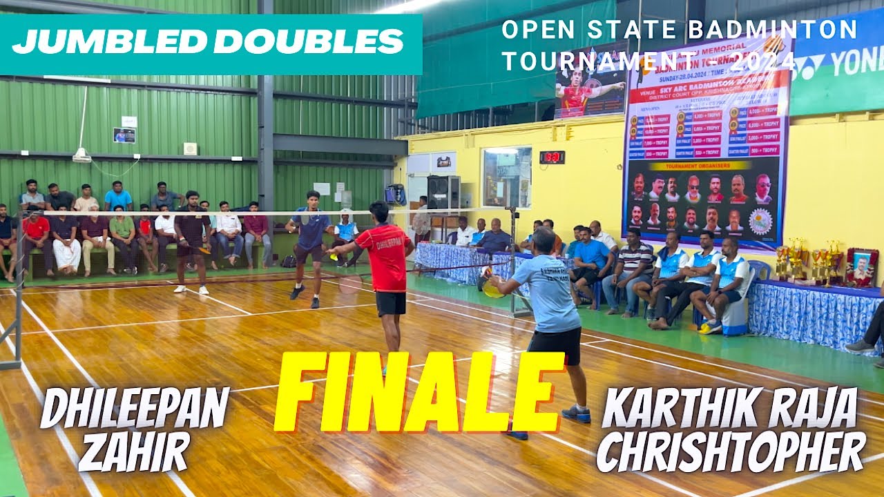 FINAL - DHILEPAN/ZAHIR vs KARTHIK RAJA/CHRISTOPER || Jumbled - Open State Badminton Tournament 2024