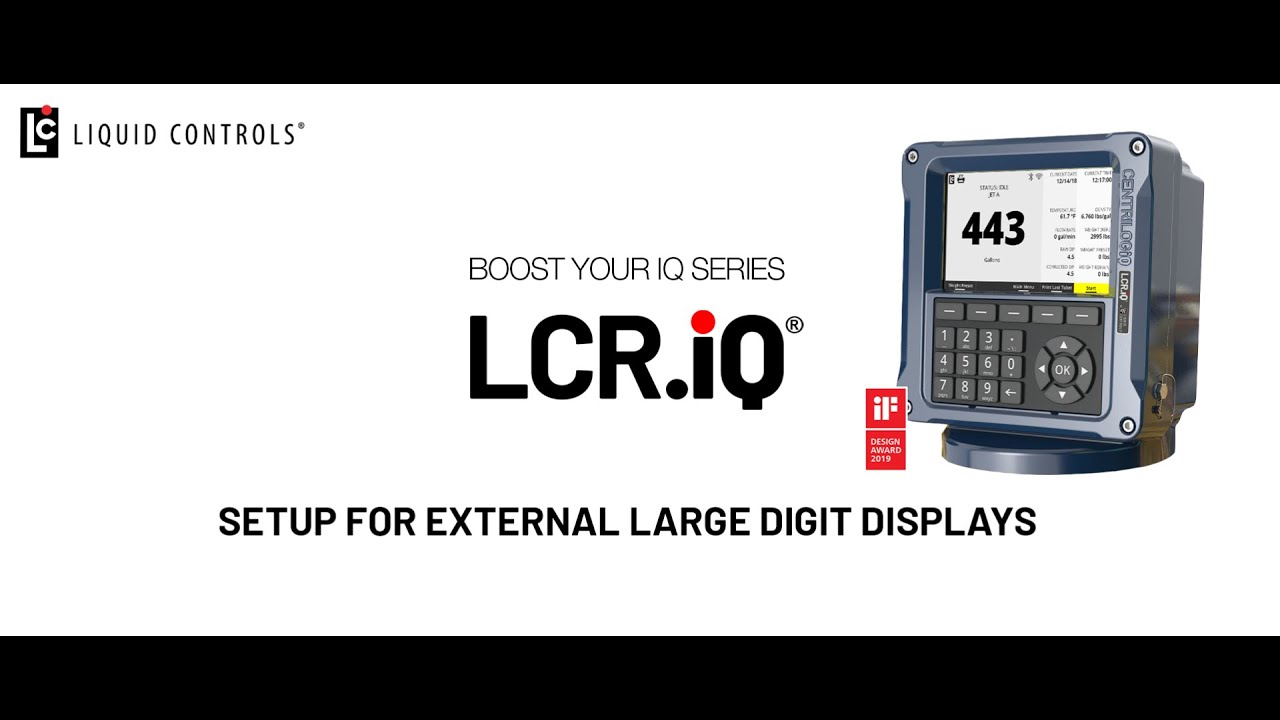 Boost your iQ Series - Configuring the LCR.iQ to work with large digit external displays.