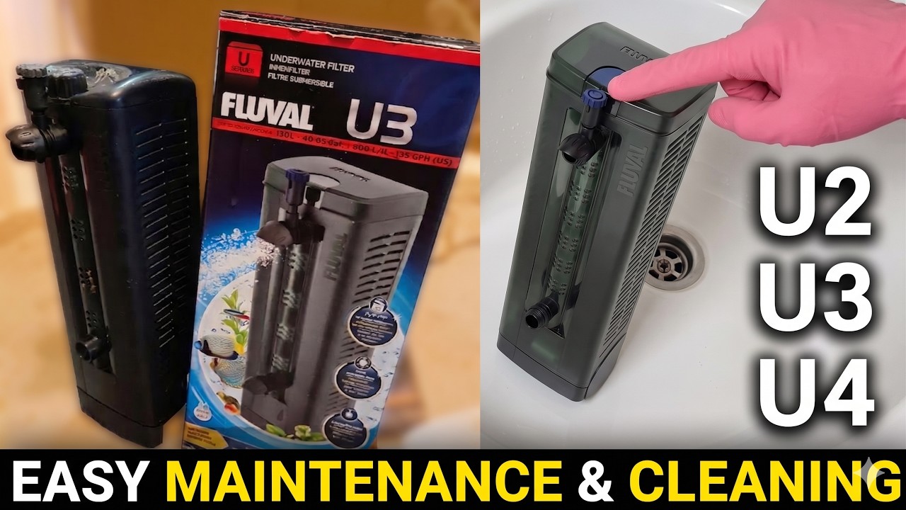 FLUVAL: как настроить подводный фильтр U2/U3/U4, обслуживание и очистку