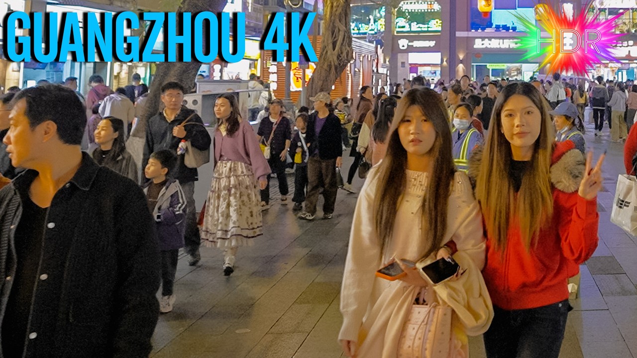 Guangzhou Pedestrian Street Night Walk | 4K HDR 🏮