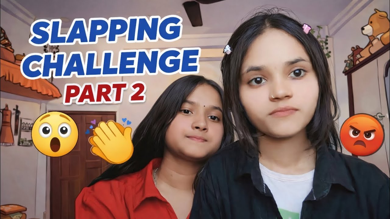 Slapping challenge part 2 😂#siblings #viralcomedy #slapping #video 