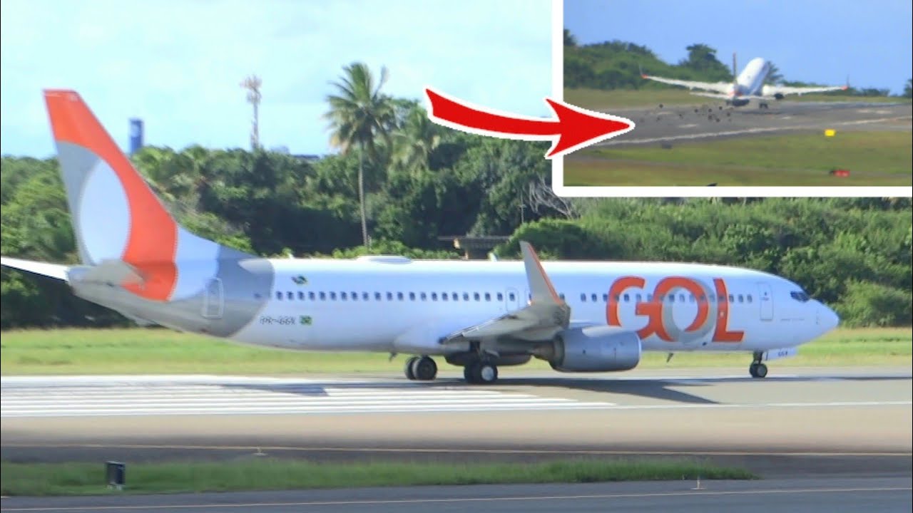PNEU DE AVI&Atilde;O DA GOL ESTOURA DURANTE A DECOLAGEM EM SALVADOR ✔