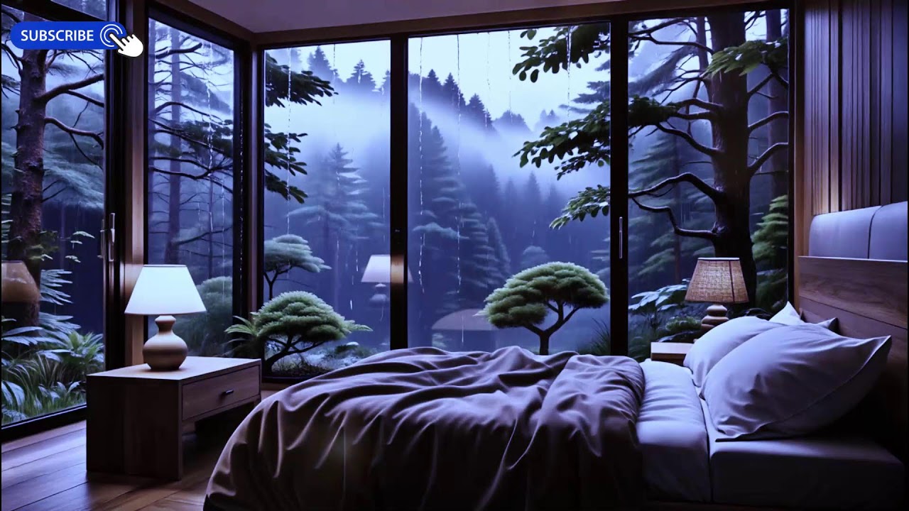 Fall Asleep Easily 🌧️ Calm Rain Sounds & Piano Music for Sleep