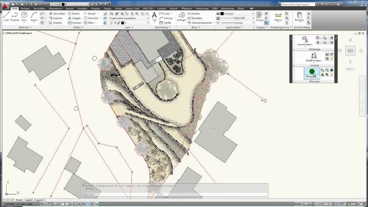 WS LANDCAD in der Objektplanung - Pflanzplanung