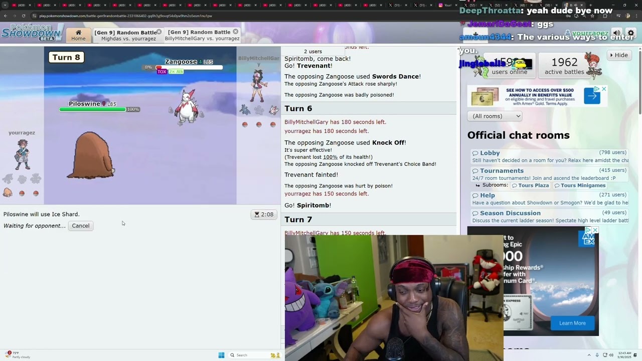 Yourrage Vs MoistCr1TiKaL Pokemon Showdown
