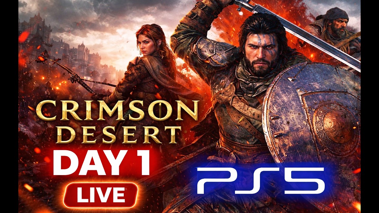 Crimson Desert PS5 LIVE 🔥 First Gameplay | Day 1 | 60FPS