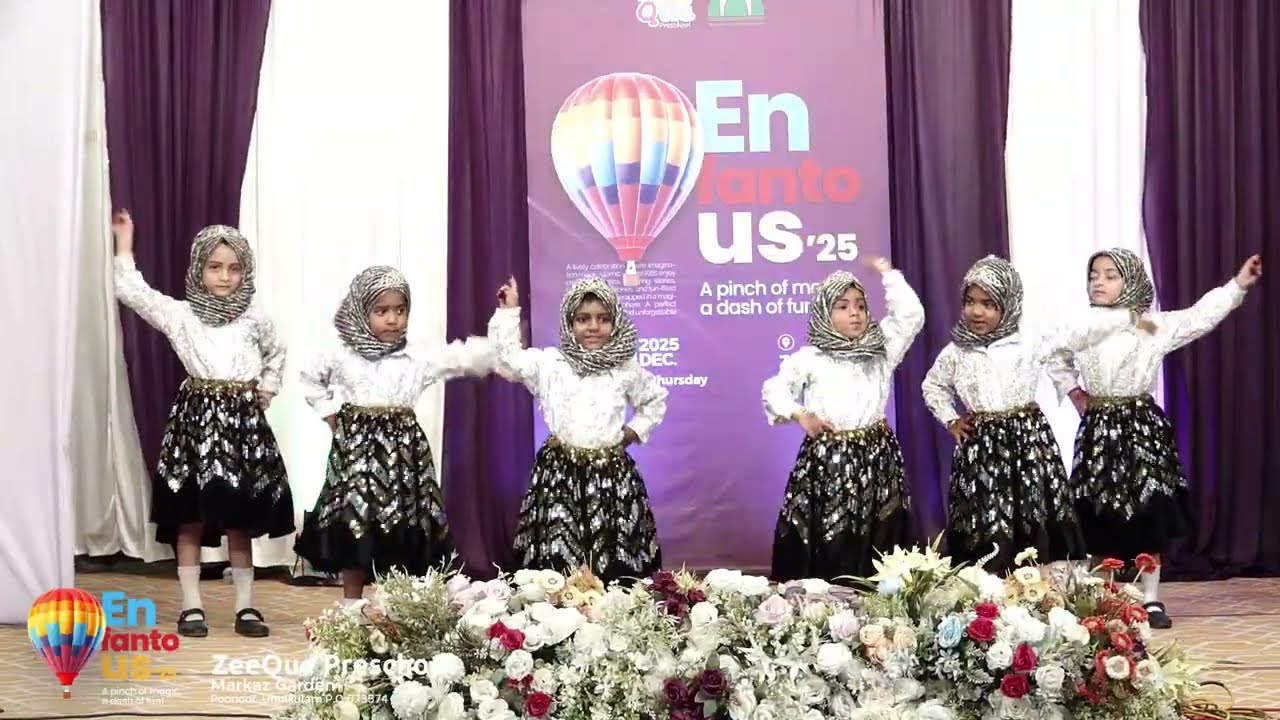 BEAUTIFUL NASHEED DANCE by MZQ kids | Enfantous'25, ZeeQue Preschool, Poonoor.