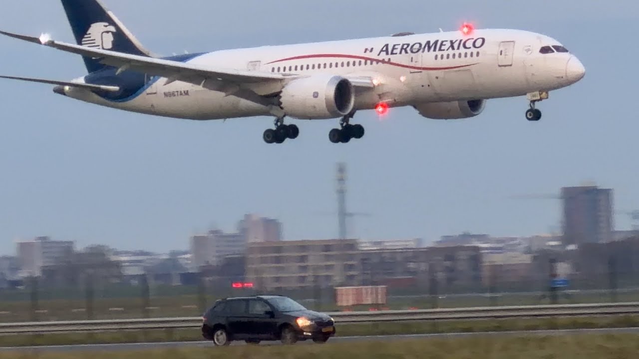 BOEING 787 DREAMLINER AEROMEXICO FROM MEXICO CITY TO  AMSTERDAM SCHIPHOL AIRPORT  N967AM AM25
