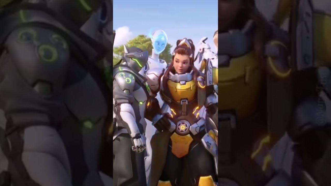 The way she nudges Genji ☺️ #overwatch  #overwatchedits  #brigitte  #genji