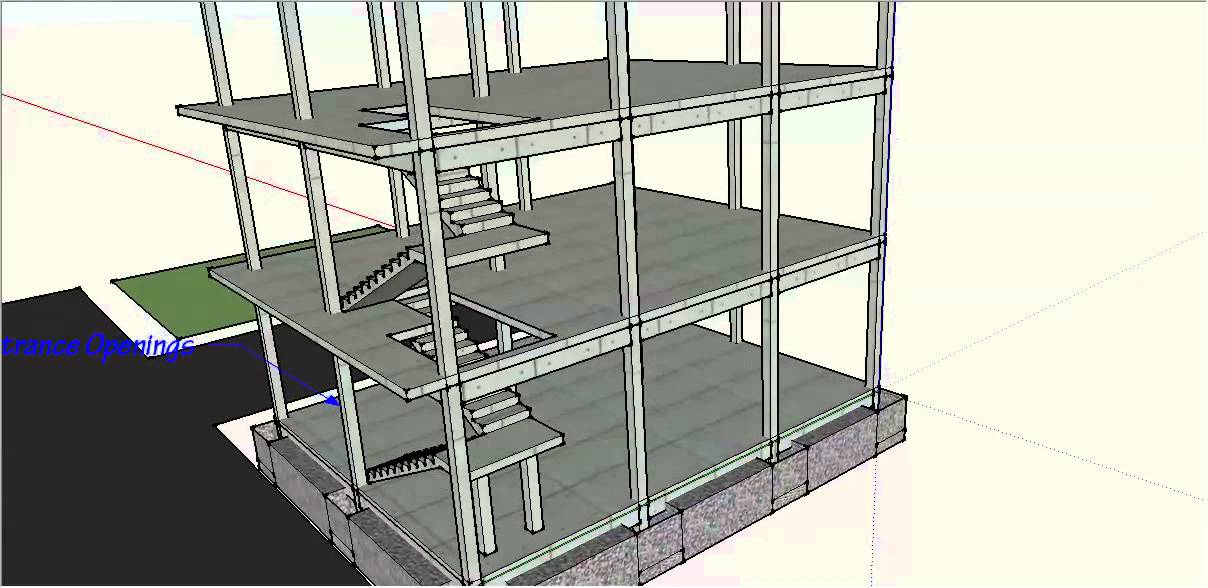 New Building G+2 Project - 3D Animation - SketchUp