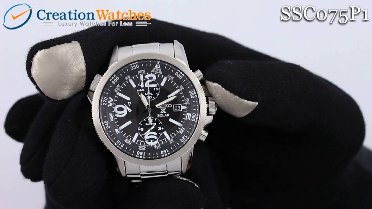 Seiko Solar Alarm Chronograph SSC075 SSC075P1 SSC075P