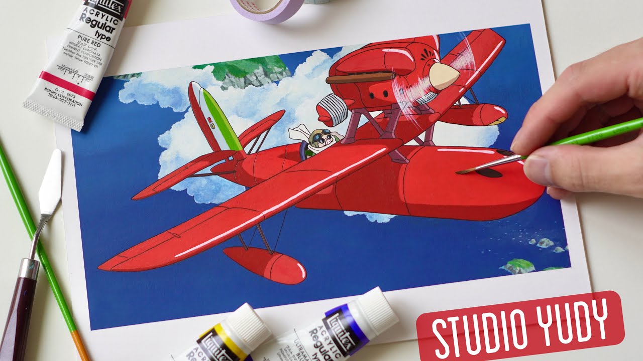 Painting Ghibli🌿 Porco Rosso✈️
