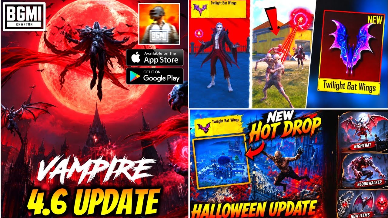 FINALLY 😱 4.6 UPDATE THEME MODE IS HERE | HOW TO DOWNLOAD 4.6 UPDATE | VAMPIRE MODE BGMI |4.6 UPDATE